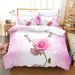 Flower 3-piece Set - Includes 1 Duvet Cover And 2 Pillowcases, Made Of Soft And Breathable Polyester Fiber, Providing A Comfortable Experience_voghion.com