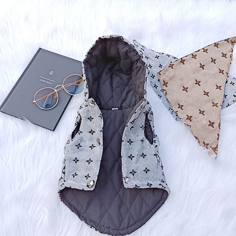 Gilet chaud et épais pour chien, vêtement tendance en coton pour animal de compagnie, bouledogue français, bichon, nouvelle collection automne-hiver_voghion.com