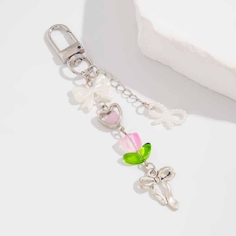 beaded Handmade Chain Anti Lost Pendant Keychain Sweet Cool Girl Y2k Strawberry Bag Pendant Female_voghion.com