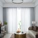 Sheer Polyester Curtains – Semi-Sheer Window Drapes (80% Polyester, Light Filtering, Privacy Protection, Multiple Hanging Styles)_voghion.com