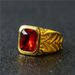 Haiyi Modeschmuck 15,5 MM Rot Strass Gold herren Ring_voghion.com