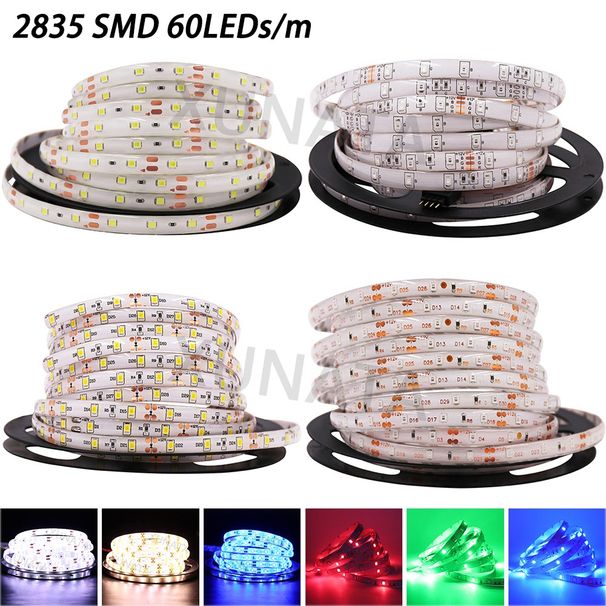 Bande lumineuse LED flexible 12 V 2835 5050 blanche pour éclairage sous meuble de cuisine_voghion.com