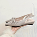 French Flat Cap, Sandals, Fairy Shoes, 2025 Spring And Summer Temperament, With Skirts, Bows And Single Shoes Fashionable And Versatile Delicate_voghion.com