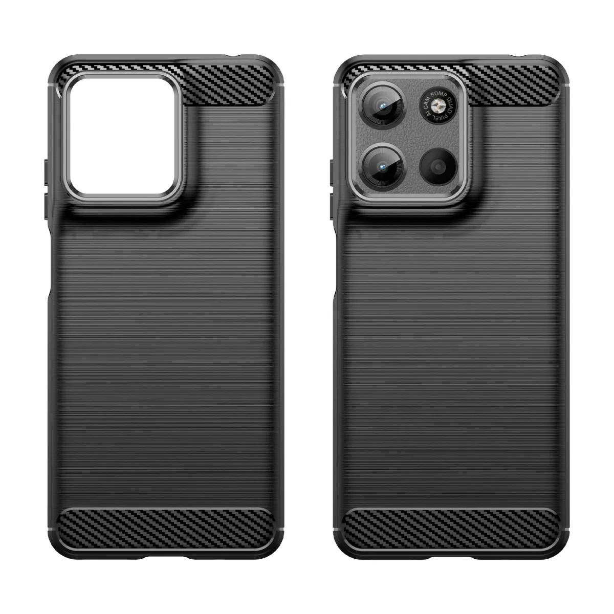 Carbon Fiber Silicone Back TPU Case For Edge 50 Ultra Pro Fusion NEO Moto G85 G75 G55 G45 G35 G15 G05 G34 G24 G04/S_voghion.com