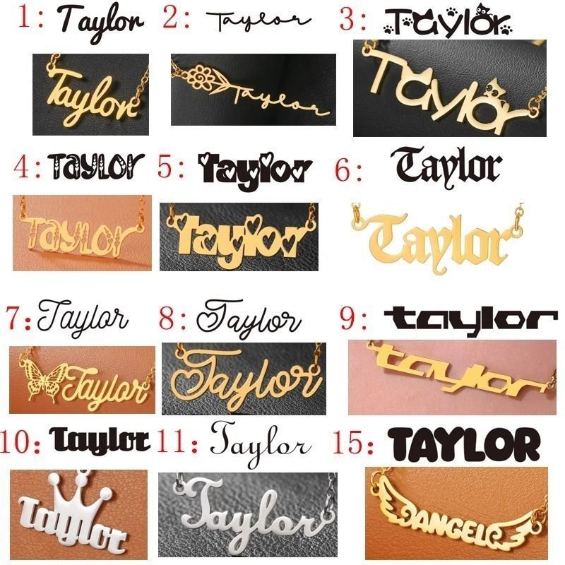 Collana personalizzata in inglese, regalo semplice, ciondolo con lettera e nome estivo_voghion.com