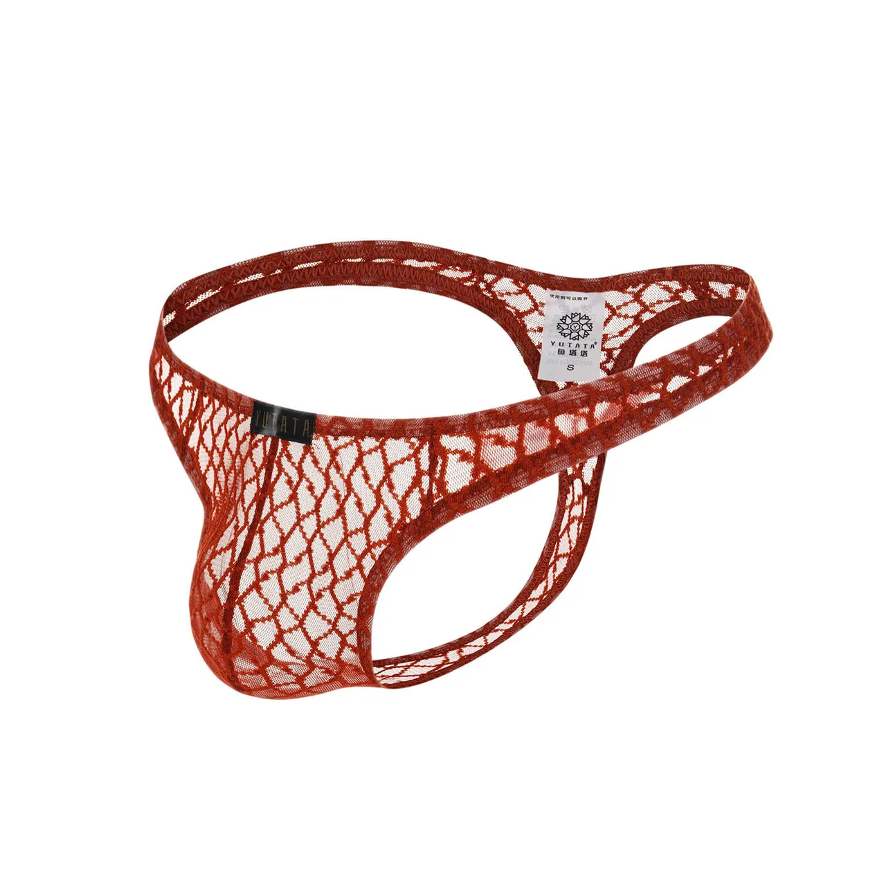 String sexy en dentelle transparente pour homme, grande taille_voghion.com