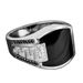Hip Hop Style Business Schwarzer Emaille Mikro Inlaid Zirkon Simulation Diamant Ring, Trendy Herrenschmuck_voghion.com
