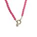 Collana di perle di vetro rosa per donna 2024 nuovo stile caldo perline colorate design di nicchia semplice collana di gioielli all'ingrosso_voghion.com