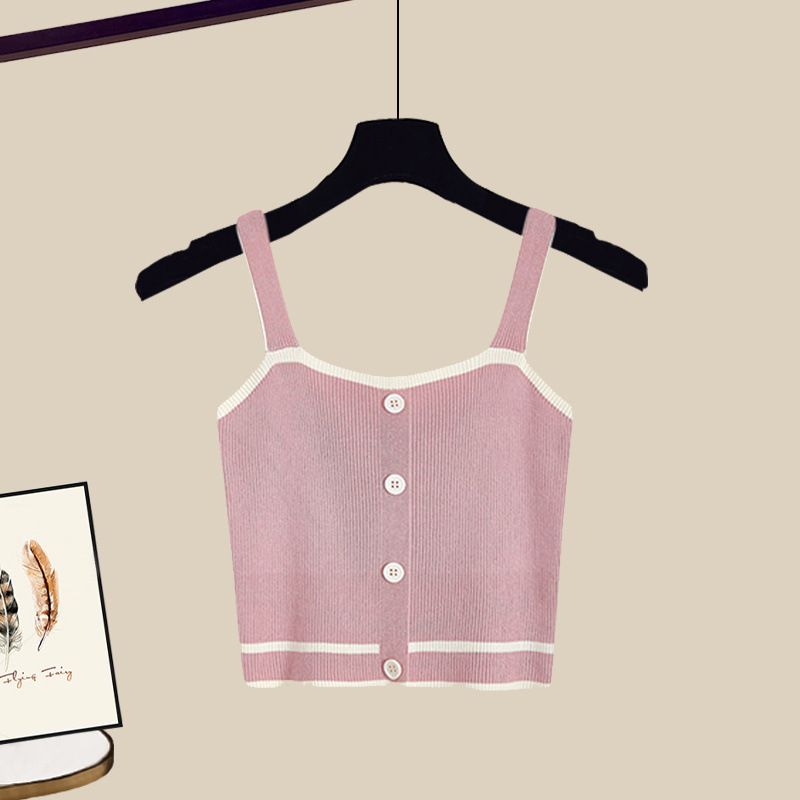 Damenbekleidung in Übergröße, Sommerkleidung für Damen, ein komplettes Set aus neuem Sonnenschutzhemd, schmalen Hosenträgern, Jeansshorts, dreiteiligem Set_voghion.com