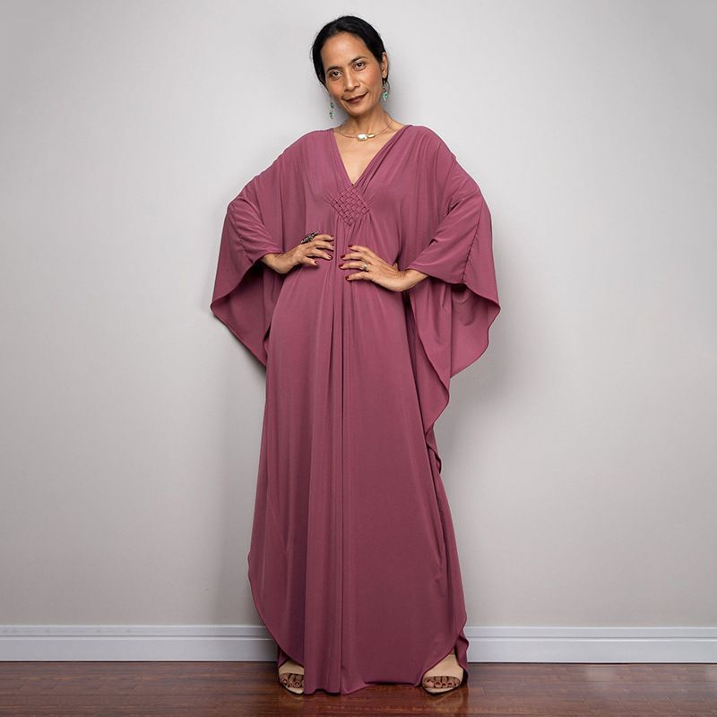 Vestido playero largo para mujer, fluido, con protección solar, kimono ligero de verano en 18 colores vibrantes._voghion.com