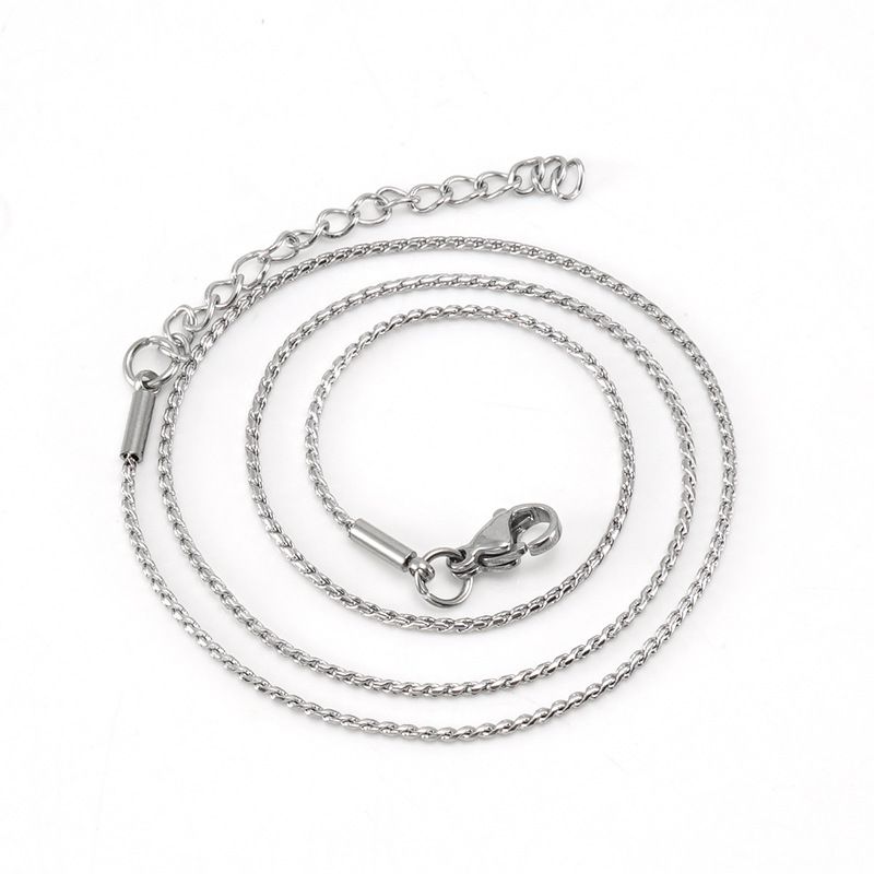 New Gold-Plated Stainless Necklace Simple Niche Design Gold And Steel Two-Tone Chain_voghion.com