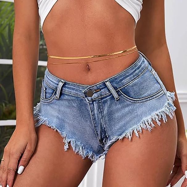 Sıcak satış basit çift katmanlı yılan kemiği kadın vücut zinciri, kişiselleştirilmiş punk tatil bel zinciri_voghion.com