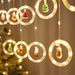 Festoon Wishing Ring LED Christmas Curtain Festive Atmosphere Decorative String Lights_voghion.com