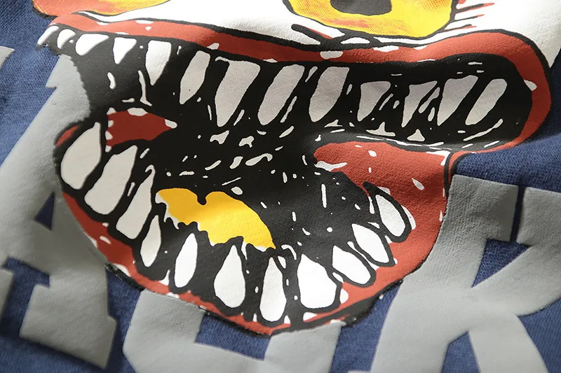 Women's Clothing high street hip hop spoof skull baseball hooded sweatshirt men and women trendy_voghion.com