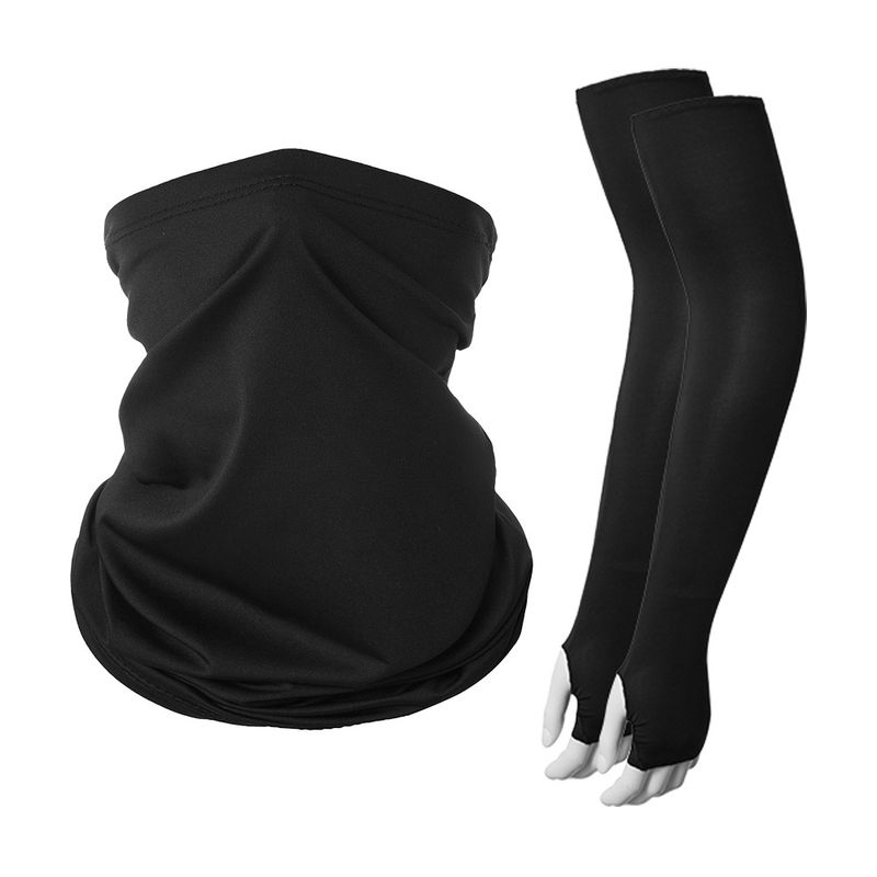 Sports Sun Protection Set Cycling Headscarf Ice Silk Summer Quick-Dry Breathable Fishing Neck Gaiter Sleeves Gear_voghion.com