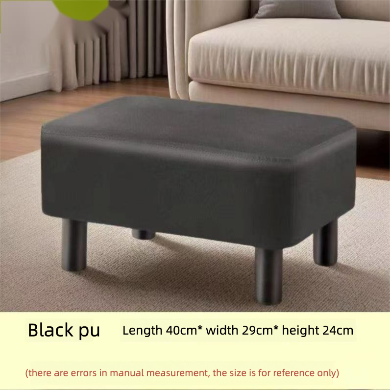 Repose-pieds multifonction pour chambre à coucher, style simple et bas, housse souple pour changer les chaussures, style S, salon de manucure, long_voghion.com