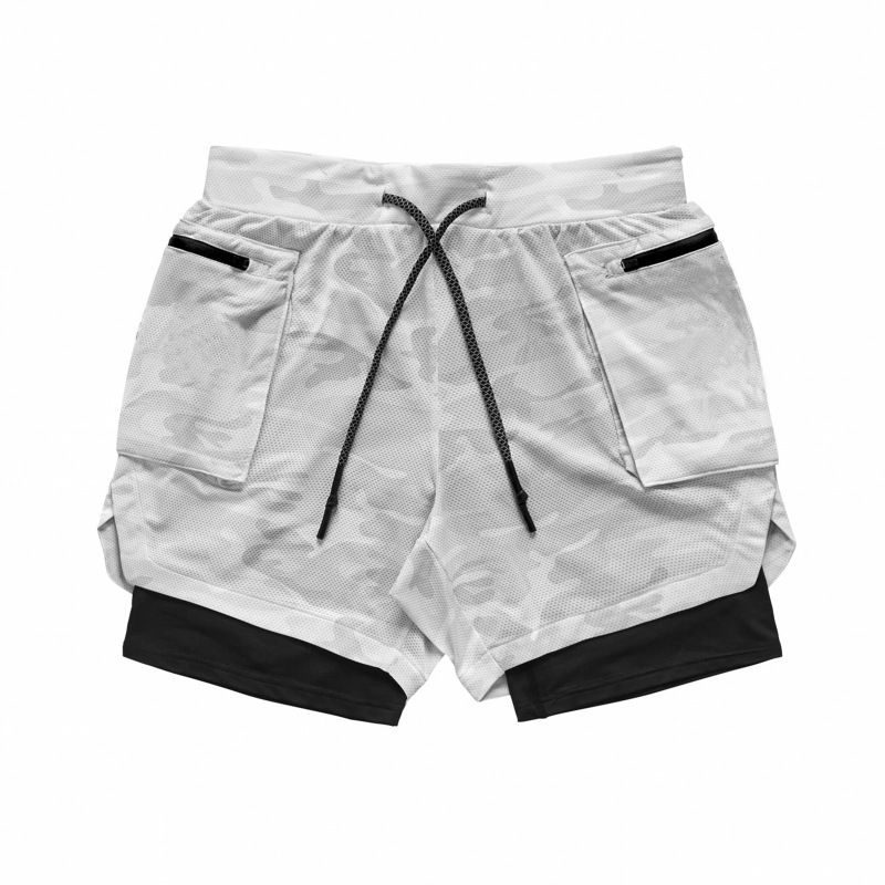 Snel drogende hardloopshorts voor heren - 5-inch mesh voering voor sporttrainingen en joggen_voghion.com