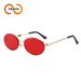 Two Circles Retro Oval Sunglasses - Hong Kong Style Small Metal Frame For Women (Model T1371)_voghion.com