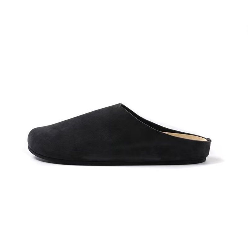 Large size women a slip-on flat half slippers female simple casual slippers_voghion.com