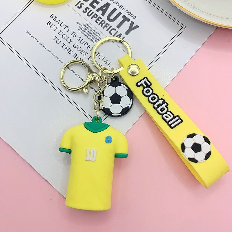Football Player's Jersey Keychain Soccer Clothing Pendant Keyring Fashion Design Women Handbags Car Key Chain Gifts_voghion.com