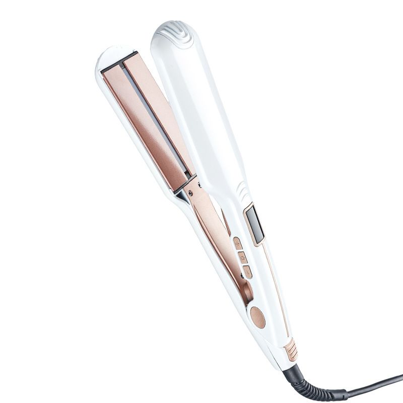 New LCD Infrared Multi-Functional And Straightening Dual-Use Hair Straightener Curling Iron_voghion.com