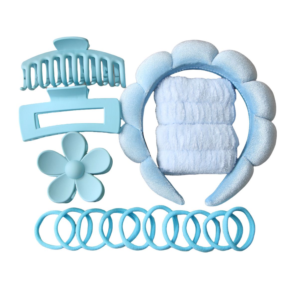 Twist Sponge Bandana de Cabeça Alta com Caveira Lavagem Facial Maquiagem Conjunto de Bandana de Nuvem Acessórios para Cabelo_voghion.com