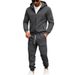 Men's Heavyweight Fleece Hoodie & Jogger Set - Relaxed Fit Workwear Style For Outdoor & Commuting (M-3XL, 5 Colors)_voghion.com