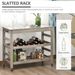 HOMCOM Rolling Kitchen Cart, Gray, With Stainless Steel Countertop, Bottom Shelf, Slotted Middle Shelf, 4 Castor Wheels_voghion.com