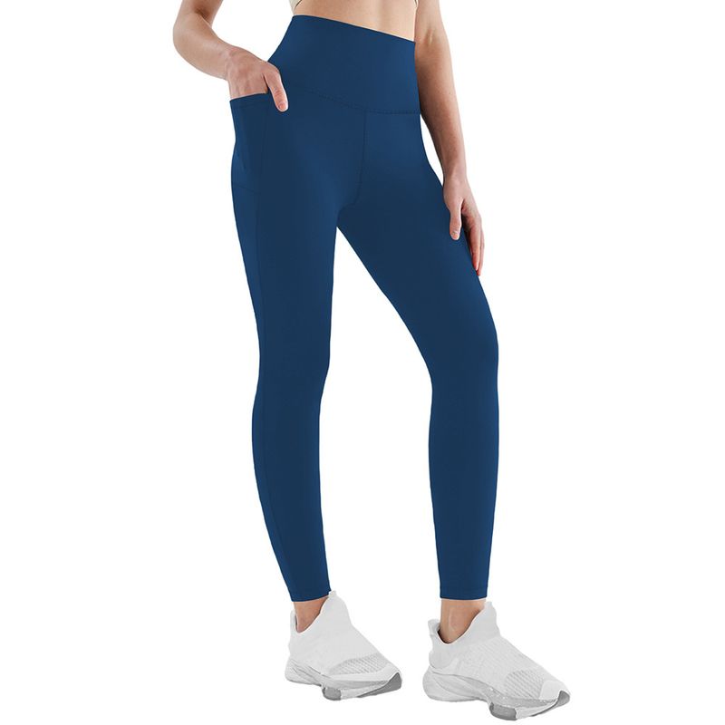Pocket Women's Yoga Leggings Soft Tummy Control High Stretch Opaque Slim Fit Black High Waisted Yoga Pants_voghion.com