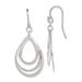 Sterling Silver Polished Triple Teardrop Dangle Earrings_voghion.com