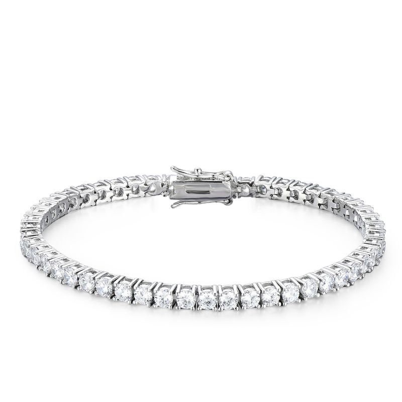Tennis Chain Men And Hip-Hop Jewelry Single Row Copper Micro-Inlaid Zircon Bracelet For Women Versatile Accessory_voghion.com