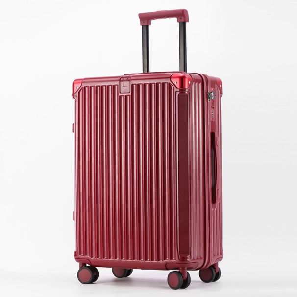 Gepäck Universalrad Starke, langlebige Reisecode-Boarding-Box Männer Reißverschluss Lederkoffer Zugstange Box Frau_voghion.com