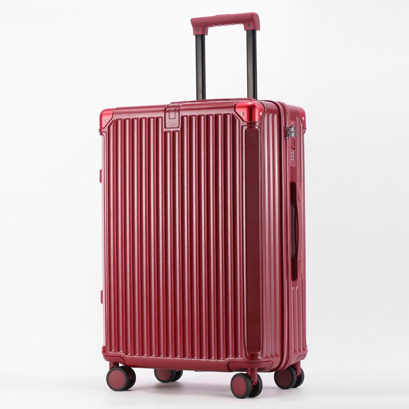 Luggage Universal Wheel Strong Durable Travel Code Boarding Box Men Zipper Leather Suitcase Pull Rod Box Woman_voghion.com