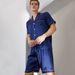 Herren Schlafanzug Kurzarm Shorts Schwere Seide Pyjama Set Sommer Bequeme Maulbeerseide Home Kleidung Pyjamas_voghion.com