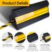 Heavy Duty Rubber Wheel Chocks Tire Chocks Wheel Immobilizers with Nylon Rope Yellow Reflective Stripes for RVs Trucks Trailers Small Airplanes_voghion.com