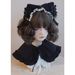 Ben Shouzao fascia per capelli con orecchie di gatto con fiocco bianco e nero fatta a mano Lolita kc_voghion.com