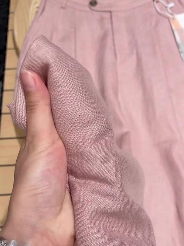 Women's Clothing Linen Wide Leg Pants Petite Cotton And Linen Straight Leg Drape Pants_voghion.com