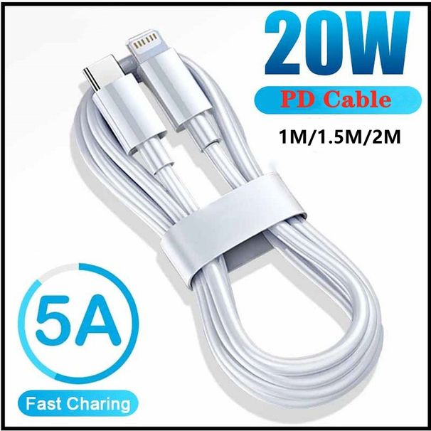 20 W Schnellladekabel für iPhone 13 12 11 Pro Max Mini-Kabel USB Typ C für Lightning-Ladekabel XR XS Datensynchronisierung (1 m/1,5 m/2 m)_voghion.com