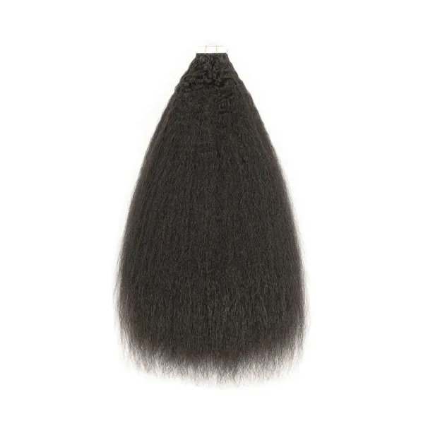 Ίσια ταινία σε extensions μαλλιών, 100% Remy, κόλλα ανθρώπινης τρίχας, φυσική, μαύρη βραζιλιάνικη_voghion.com