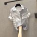 Women's Clothing Slightly Fat And Thin Striped Tops Large Size All Match Fat Girl Age Reducing Shirt_voghion.com