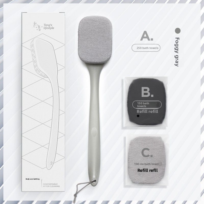Men's Exclusive Back Scrubber Bath Brush Long Handle Powerful Exfoliating Towel No Need For Help Bathing Tool_voghion.com