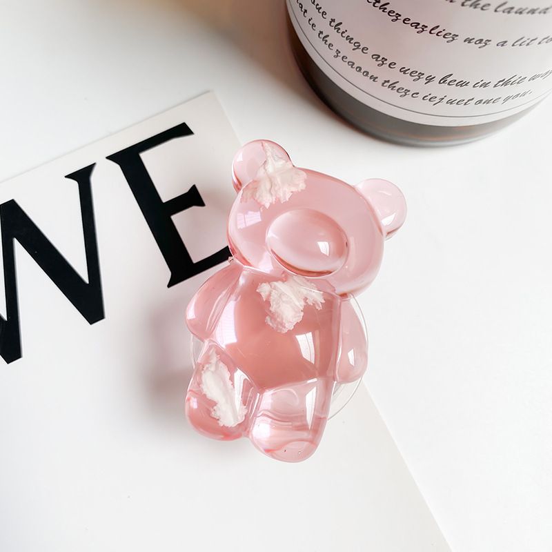 Mobile Phone Airbag Holder Cloud Teddy Bear Pink Girl Heart Minimalist Adhesive Desktop Lazy Air Cushion Support Back_voghion.com