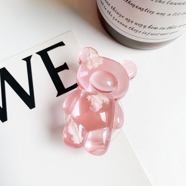 Mobile Phone Airbag Holder Cloud Teddy Bear Pink Girl Heart Minimalist Adhesive Desktop Lazy Air Cushion Support Back_voghion.com