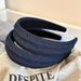 Elegant Denim Wide Headband For Women 2025 New Style Hairband High Crown Fashion Clip Hair Accessory_voghion.com