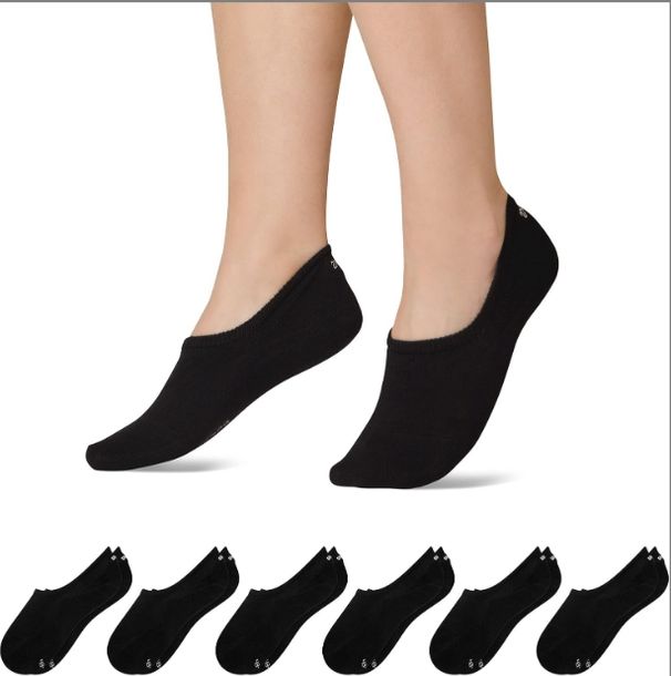 Footie Socks For Men And Women, Pack Of 6, Invisible Trainer Socks, Size 35–54/UK 3.5–19_voghion.com