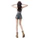 2025s American Style Women's Denim Shorts Summer New High Waist Tight Elastic A-line Ultra Short Hot Pants_voghion.com