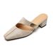 Französischer Stil Mid-Block Heel Closed-Toe für Frauen 2025 Neue Casual Outdoor Sommer Lazy Mules Sandalen_voghion.com