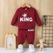 Kids Clothing Spring and Autumn New Two piece Set for Baby Boys with Letter Printing Simple Casual Style_voghion.com