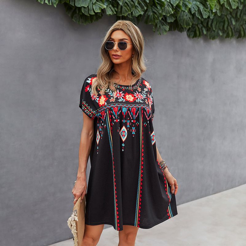 Women's casual vacation dress spring and summer new loose short skirt_voghion.com