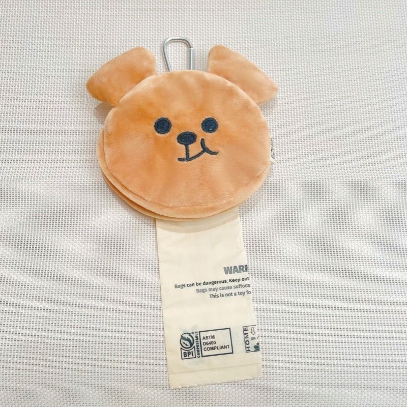 Haustier Abfall Bär süße Lagerung Teddy Bichon Hund Walking Poop hängen kleine Tasche_voghion.com